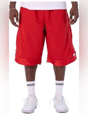 Pro Club Men's Heavyweight Mesh Basketball Shorts 2XL Red